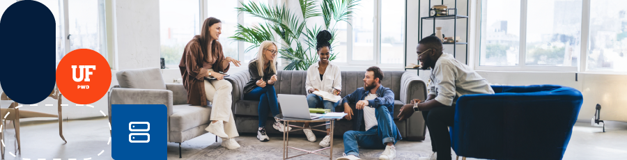 sitting together and talking about the Florida's Tech Odyssey